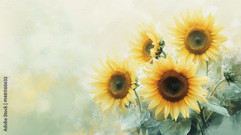 Fototapeta premium Elegant wedding invitation card background vector. Minimal hand painted watercolor botanical flowers texture template background. Design for wedding, vip cover, poster, rsvp moderncard.Valentine's Day