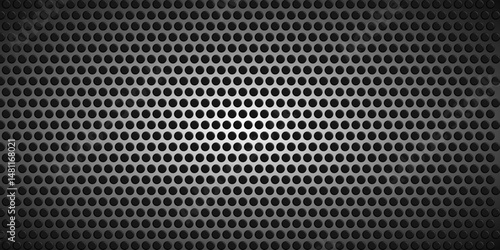 Abstract Modern Metallic Mesh Background with Circular Holes