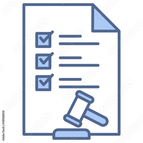 Regulatory Compliance Blue Icon