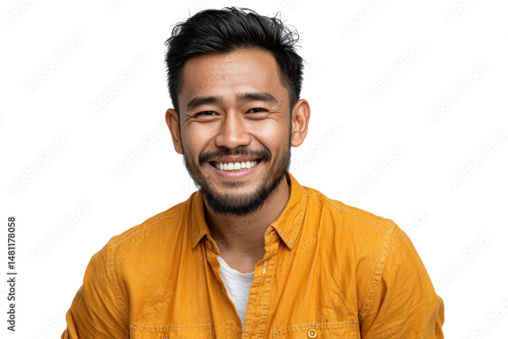 Smiling Portrait of a Confident Man: A captivating close-up showcases a man's genuine smile and approachable demeanor. Captured with flattering lighting, this portrait conveys optimism and charisma. Smiling Portrait of a Confident Man: A captivating close-up showcases a man's genuine smile and approachable demeanor. Captured with flattering lighting, this portrait conveys optimism and charisma.