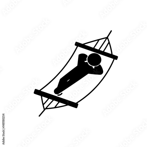 Silhouette of a person relaxing 