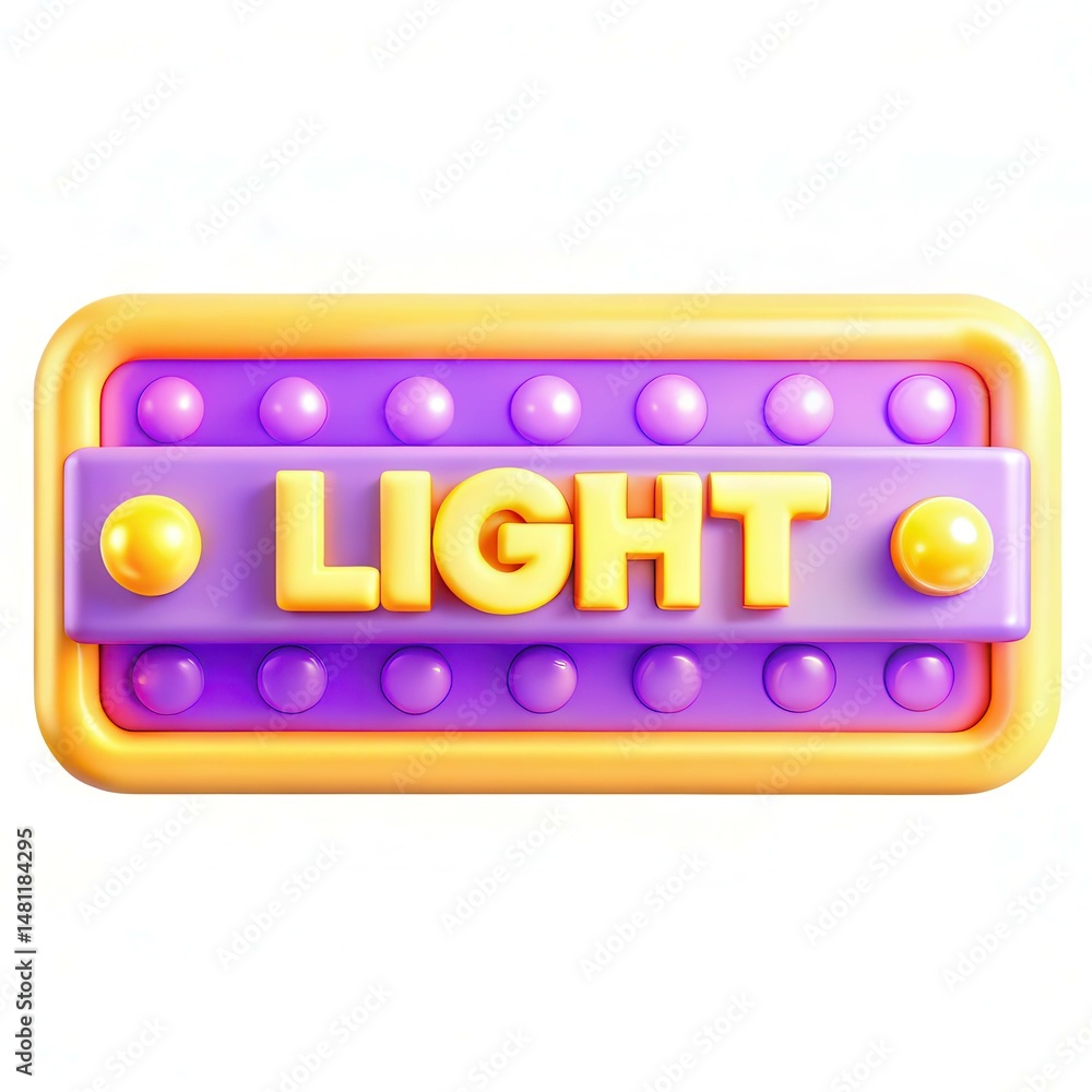 A colorful light sign featuring raised letters, vibrant background, and a modern design, suitable for display purposes. A colorful light sign featuring raised letters, vibrant background, and a modern design, suitable for display purposes.