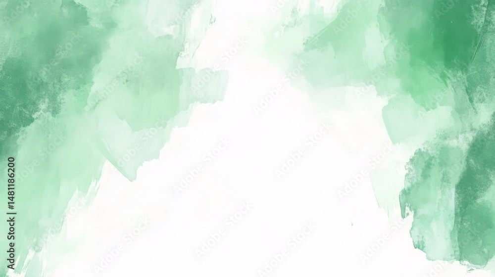 Obraz premium Delicate Green Watercolor Background