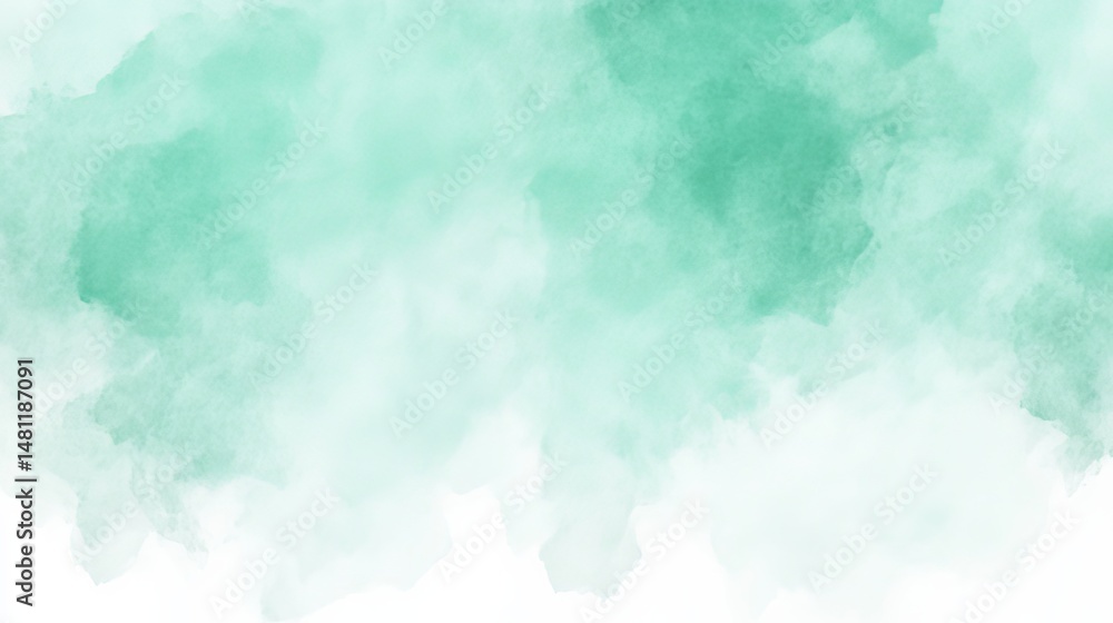 Mint Green Watercolor Background Mint Green Watercolor Background