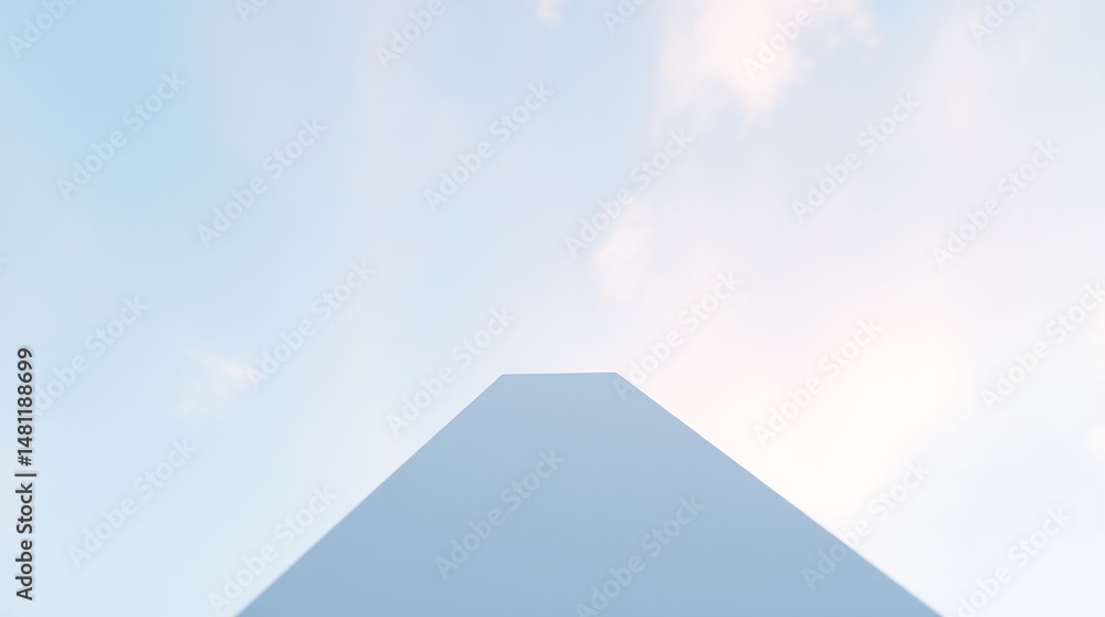 Abstract Minimalistic Composition Featuring Sky and Geometric Perspective