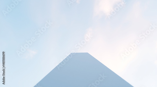 Obraz na płótnie Abstract Minimalistic Composition Featuring Sky and Geometric Perspective w salonie
