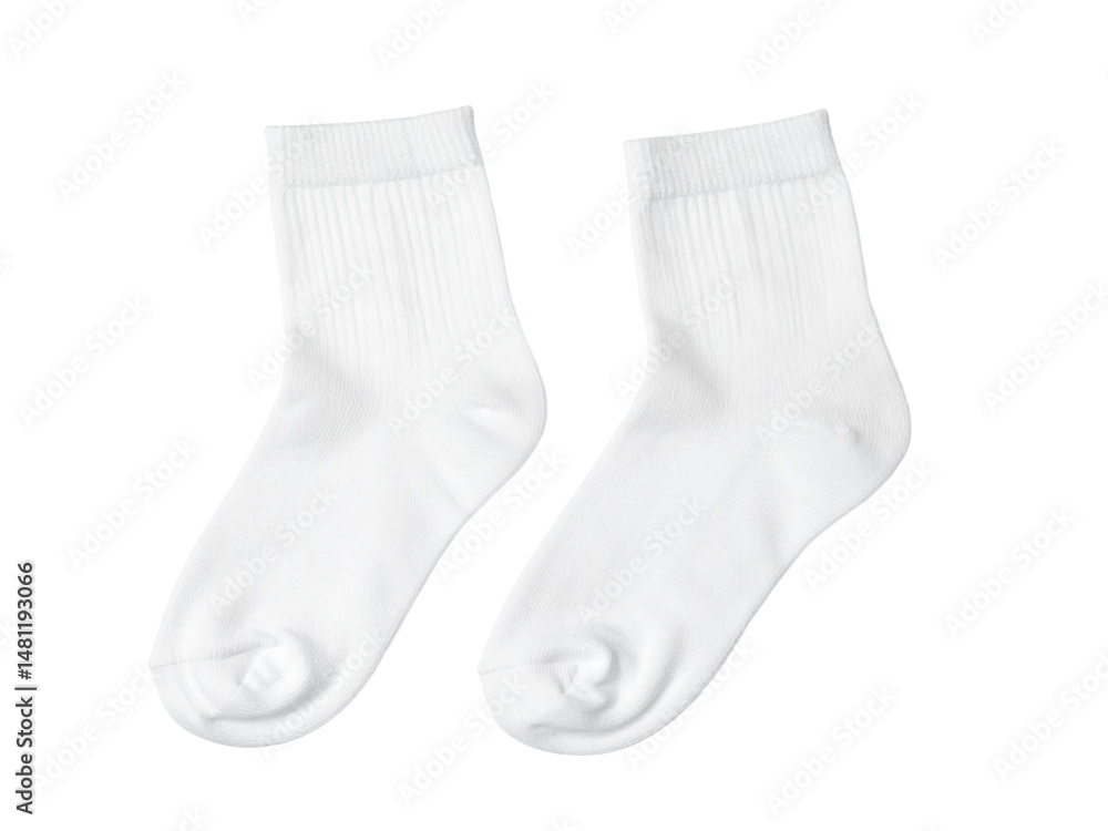 Two white socks Pair of clean, folded white socks isolated on white background. Perfect for clothing, laundry, and sockrelated designs. Two white socks Pair of clean, folded white socks isolated on white background. Perfect for clothing, laundry, and sockrelated designs.