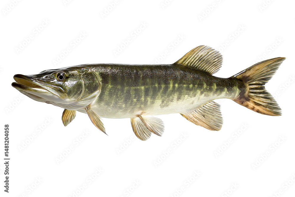Naklejka premium Northern Pike Fish Image