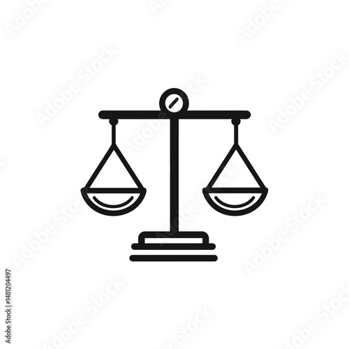 Balanced scales display a minimalist design and transparent backdrop for versatile use
