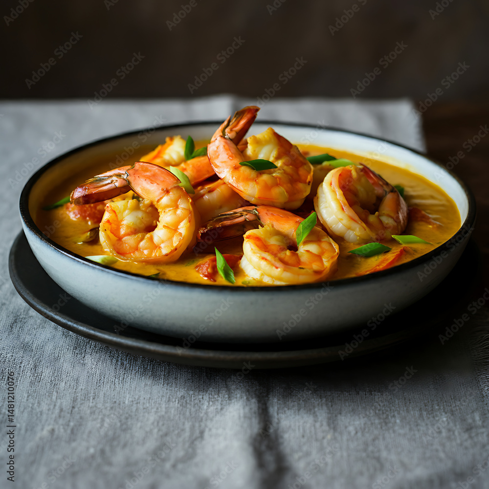 Shrimp Tikka Masala - Roasted and marinated shrimp in a creamy tomato and curry sauce. Shrimp Tikka Masala - Roasted and marinated shrimp in a creamy tomato and curry sauce.