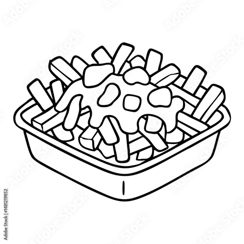 Poutine – Classic Canadian Comfort Food Vector Illustration