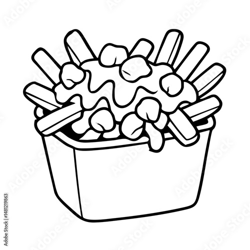 Poutine – Classic Canadian Comfort Food Vector Illustration