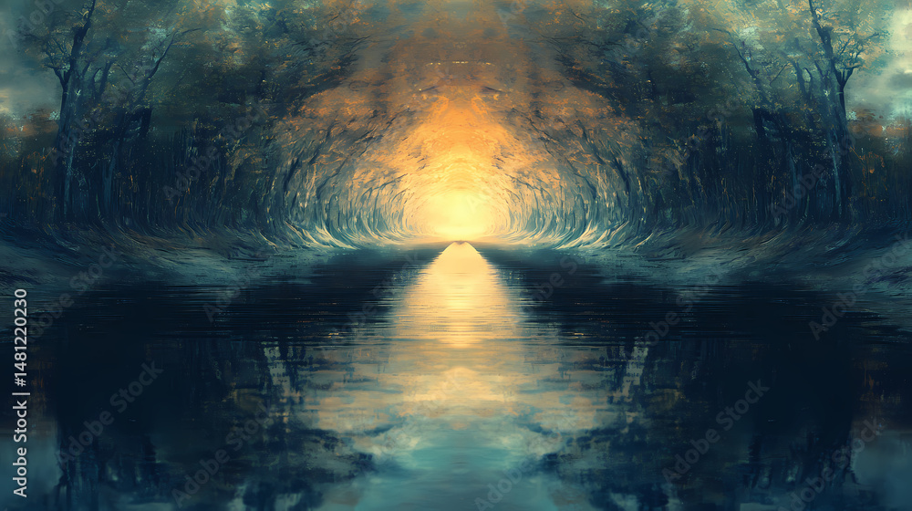 Fototapeta premium reflecting mirror duality