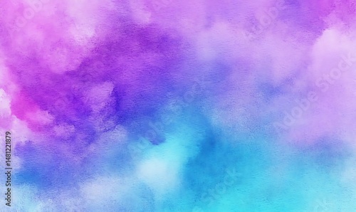 Abstract watercolor. Purple pink blue teal background. Colorful art background with space for design. Web banner. Christmas, valentine, mother's day, holiday concept.

