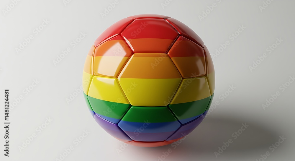 Fototapeta premium Rainbow Soccer Ball