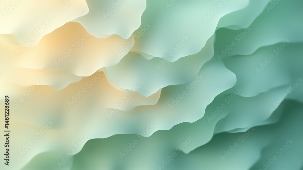 Fototapeta premium Abstract Mint Green Pastel Gradient Background