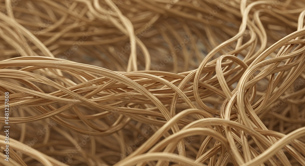 Intricate Network of Intertwined Fibers Microscopic View of Complex Structure Intricate Network of Intertwined Fibers Microscopic View of Complex Structure