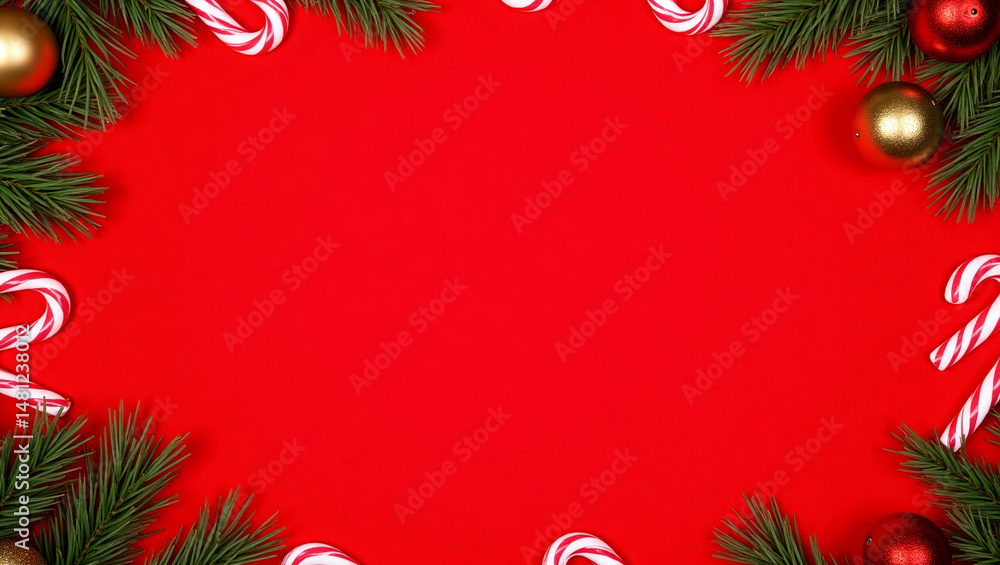 Simple and Elegant Christmas Border on a Red Base
Simple and Elegant Christmas Border on a Red Base