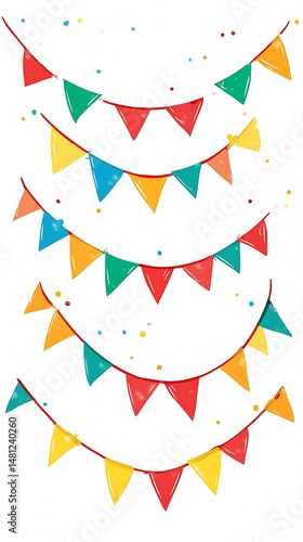 Colorful triangular pennants