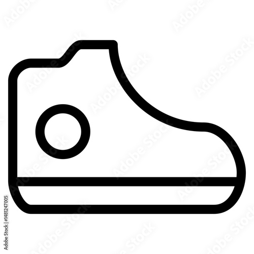 Outline icon of a variety of shoes, sandals and heels
