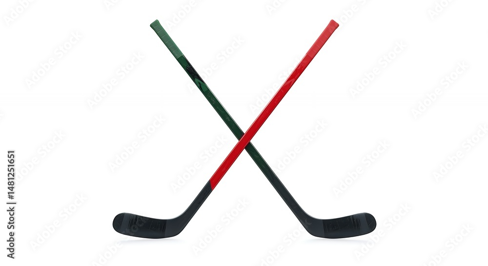 Hockey stick on white Hockey stick on white