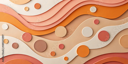 Abstract Background with Smooth Colorful Shapes