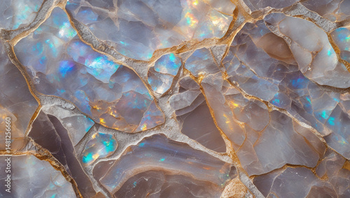 Abstract marble stone texture with iridescent color