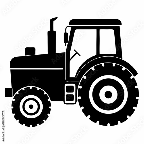 tractor isolated on white