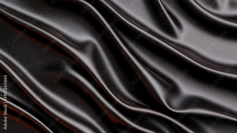 Fototapeta premium Black Fabric Waves