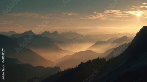 sunrise over the mountains
