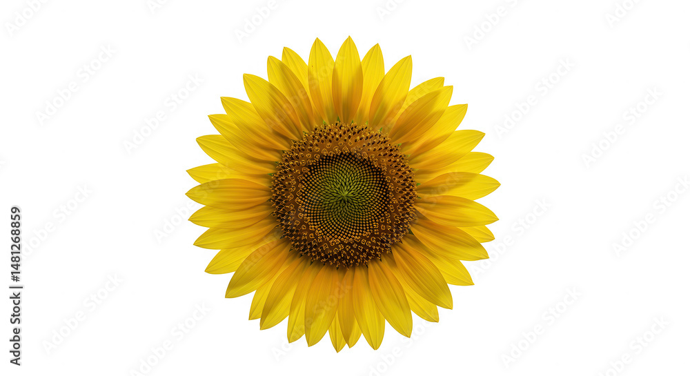 Single sunflower in full bloom with transparent background Single sunflower in full bloom with transparent background