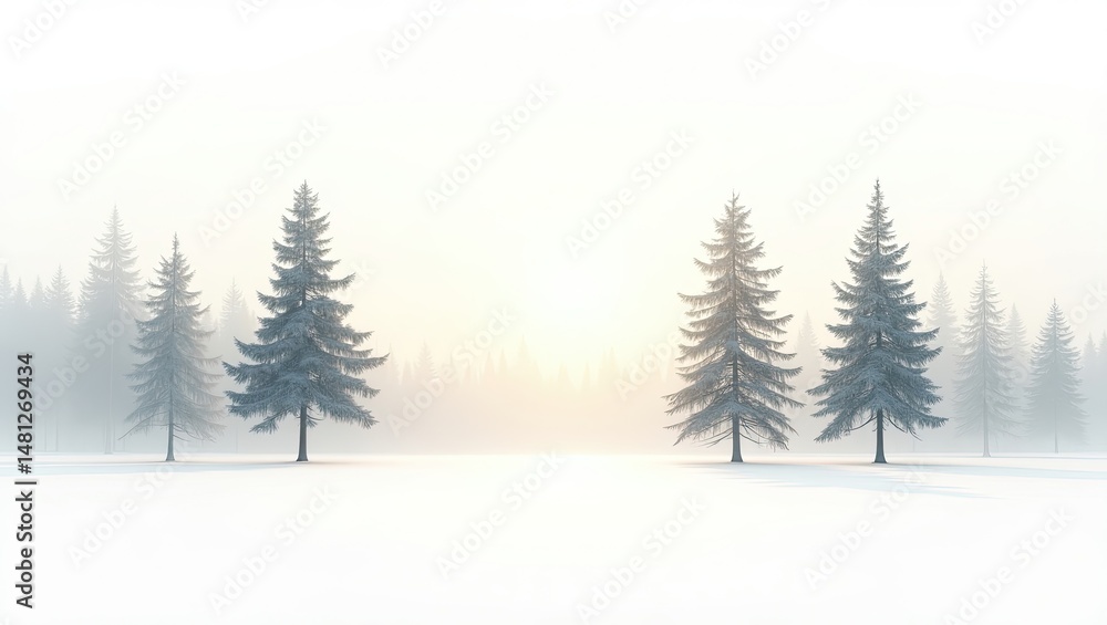 Obraz premium winter landscape with trees