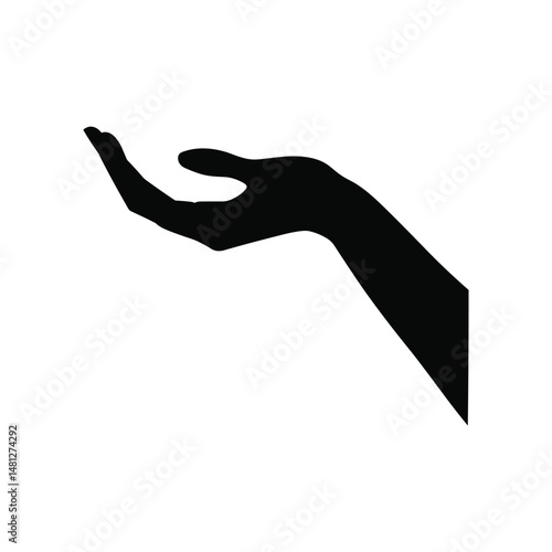 Elegant hand gesture silhouette