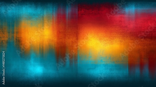 Colorful Abstract Texture: Capturing the dynamism of colors through a textured abstract image. The vibrant color of orange, red and blue create a visual symphony and evoke feelings.