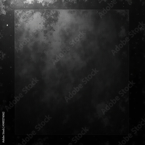 Grunge Black Texture Background with Vintage Border