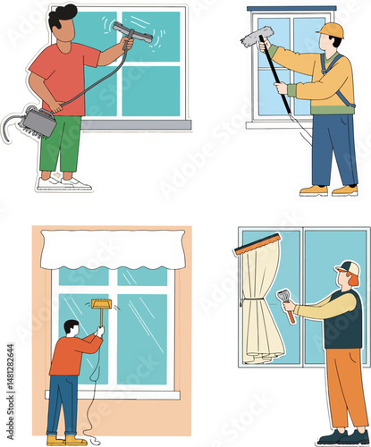 Window Cleaners at Work