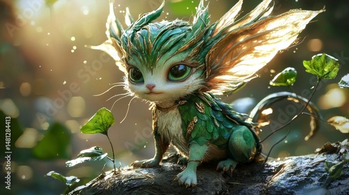Fantasy Art: A Forest Sylph in a Three-Dimensional Realm