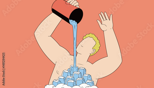 Ice Bucket Challenge Illustration