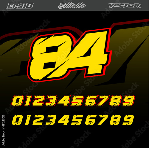 sticker racing template full editable