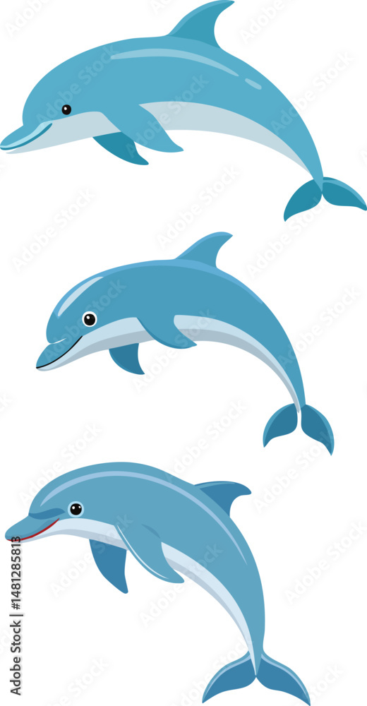 Fototapeta premium dolphin isolated on white background