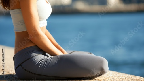 Yoga pants show off the figure