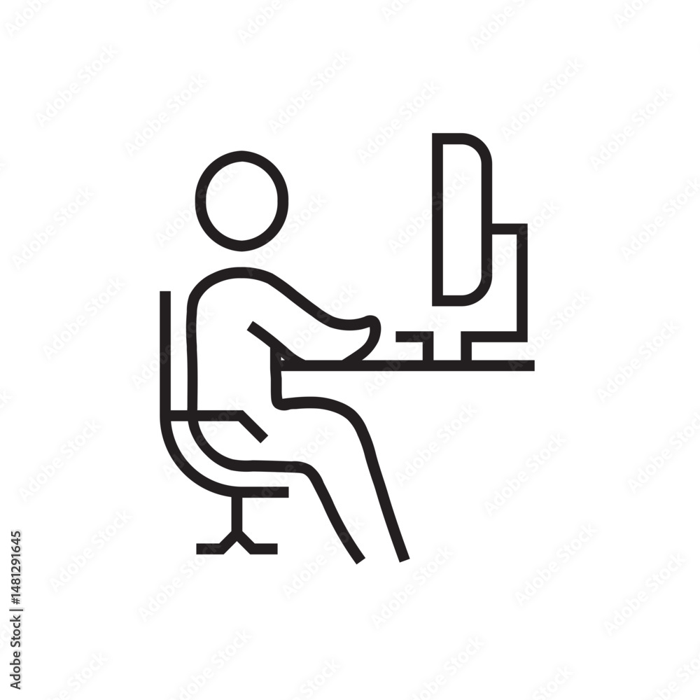 man working on computer line man working on computer line