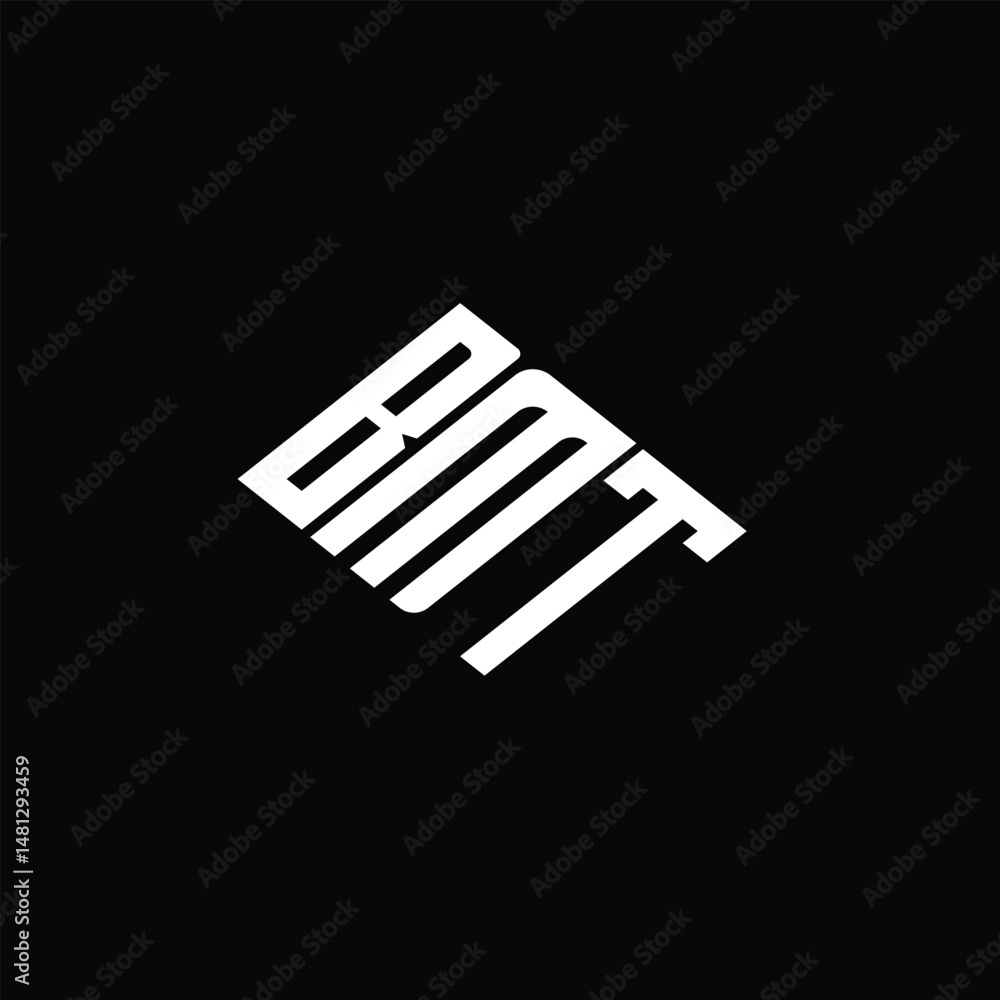 BMT letter logo design on black background. BMT letter logo design on black background.