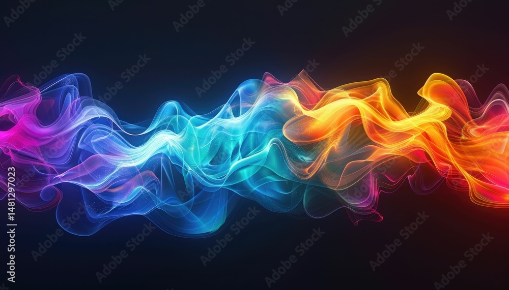 Obraz premium abstract background wallpaper liquid water wave with colorful for wallpaper Generate AI