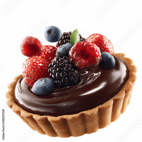 Delicious Chocolate Tart with Fresh Berries