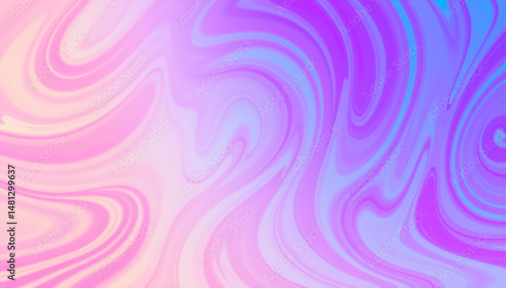 Obraz premium Pastel Swirls Abstract Pink and Purple Fluid Art Design