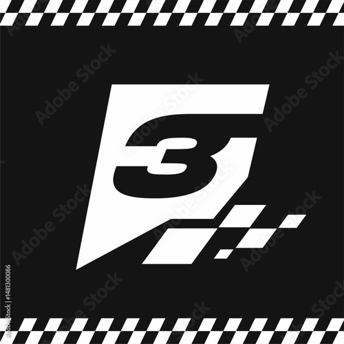 Modern Racing Podium Number 3...