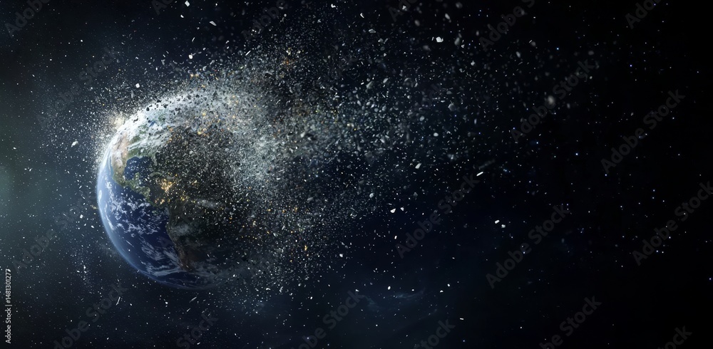 Naklejka premium A powerful representation of planetary devastation.