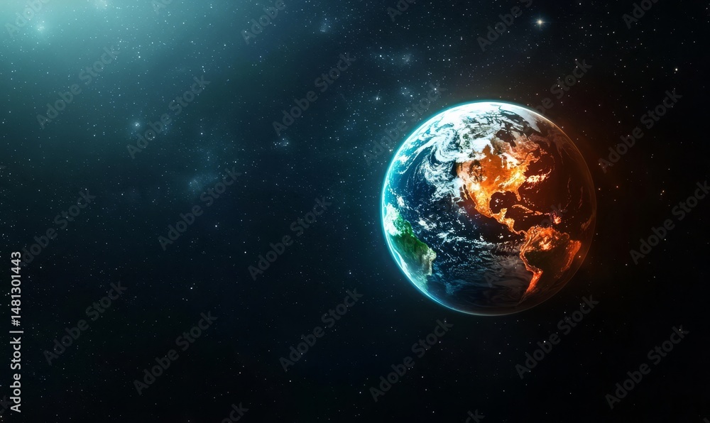 Fototapeta premium Join the Movement: Saving the Environment, One Hour at a Time 