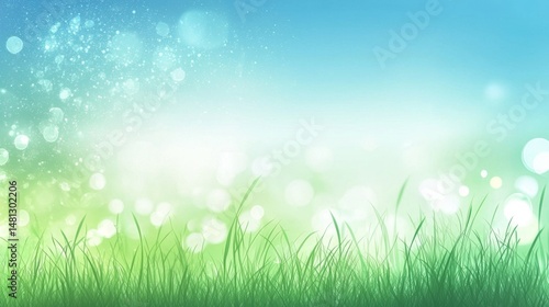 Elegant illustration of a spring horizon with soothing colors.
